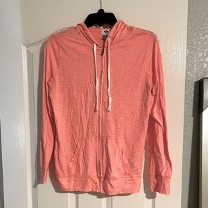 Women’s light weight, full zip hoodie, jacket with front pockets